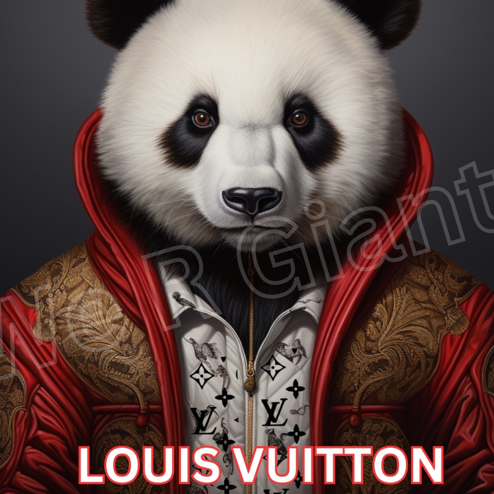 Louis Vuitton Art Panda Bear Print 11x14 Great Gift 4 Louis Vuitton Fans